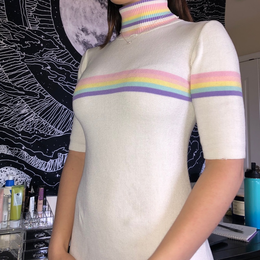 UNIF pastel turtleneck dress